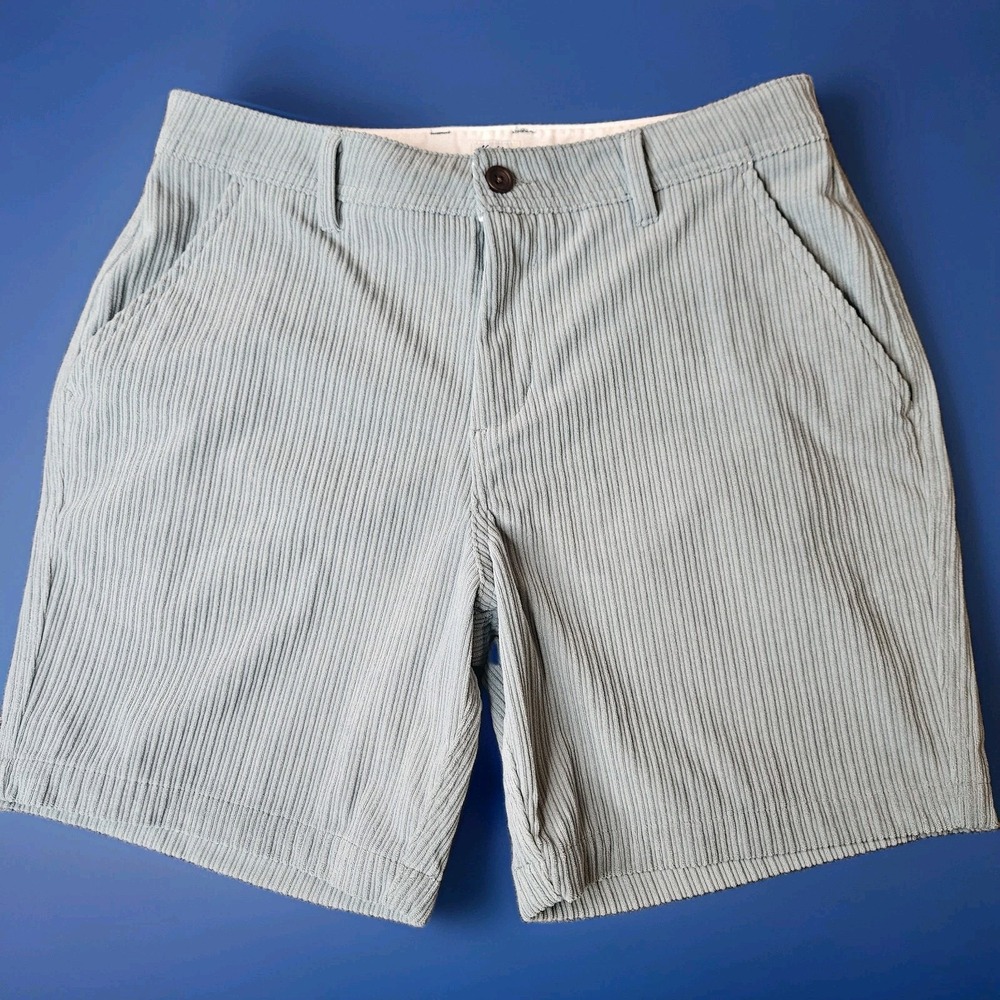Katin Mens Chino Shorts  High Low Corduroy Gray Blue Coastal Surf